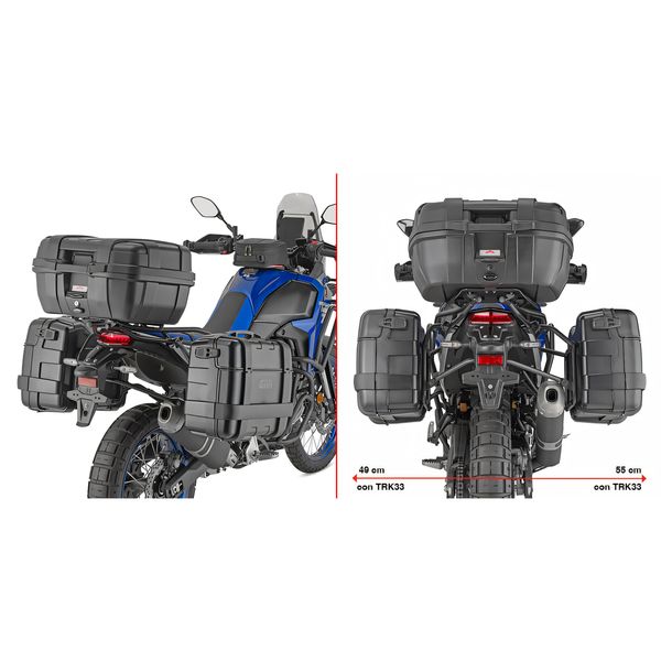 Seitenkoffer-Träger GiVi One-Fit Monokey® Stahl Ø 18mm für Yamaha Ténéré 700, Ténéré 700 Rally, Ténéré 700 World Raid