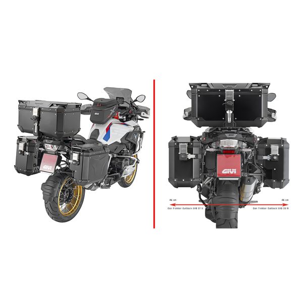 Seitenkoffer-Träger GiVi seitlich versetzt rechts ohne Platte für Monokey® Cam-Side Koffer für BMW verschiedene Modelle