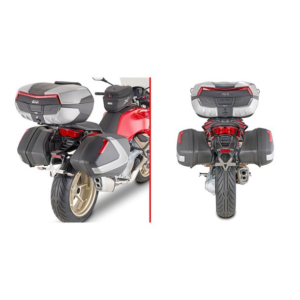 Seitenkoffer-Träger GiVi für Monokey® Side Koffer, nur mit Topcase-Träger montierbar für Moto Guzzi V100 Mandello 1000 Bj. 2022-2026