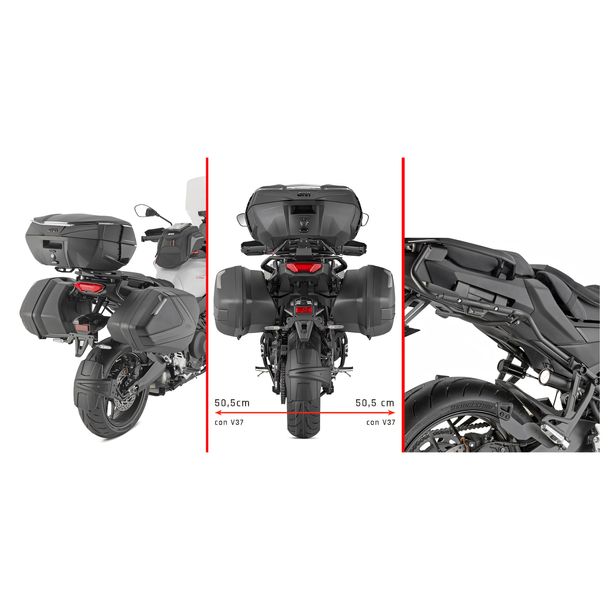 Seitenkoffer-Träger GiVi Monokey® für V37 für Yamaha Tracer 9 Bj. 2025-2026, Tracer 9 GT Bj. 2025-2026, Tracer 9 GT+ Bj. 2025-2026