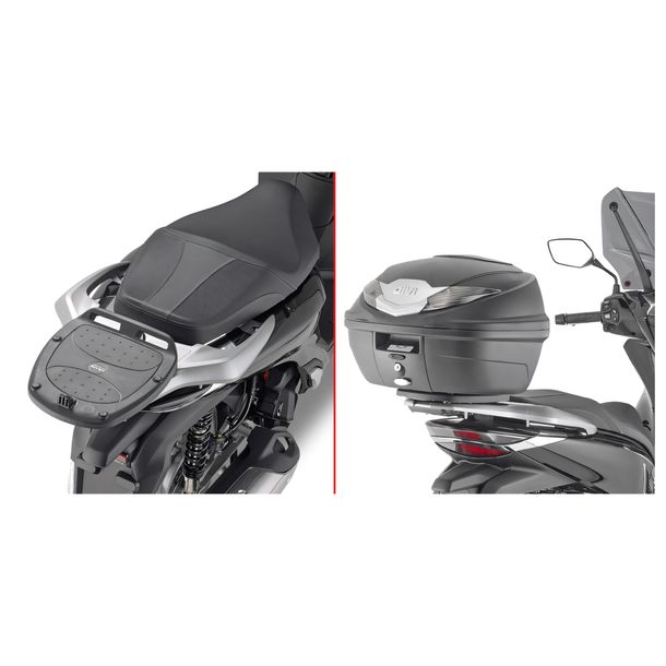 Topcase-Träger GiVi für Monolock® Koffer für Honda SH 350 Bj. 2021-2026, SH 125-150 Bj. 2020-2026