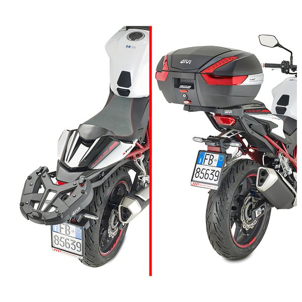 Topcase-Träger GiVi für Monokey® / Monolock® Koffer ohne Platte für Monokey® --Platte oder Monolock® --Platte für Honda CB750 Hornet Bj. 2023-2025