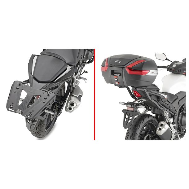 Topcase-Träger GiVi für Monokey® / Monolock® Koffer Max Zuladung 10 kg / 3 kg ohne Platte für Honda CB 500 Hornet, CB 500 Hornet E-Clutch
