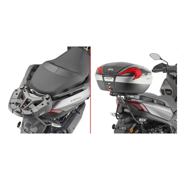 Topcase-Träger GiVi für Monokey® / Monolock® Koffer Max Zuladung 10 kg / 6 kg / 3 kg für Yamaha X-Max 125, X-Max 300, Tricity 300