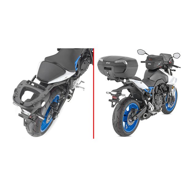 Topcase-Träger GiVi für Monolock® Koffer Max Zuladung 3 kg ohne Platte für Suzuki GSX-8S Bj. 2023-2026, GSX-8R Bj. 2023-2026