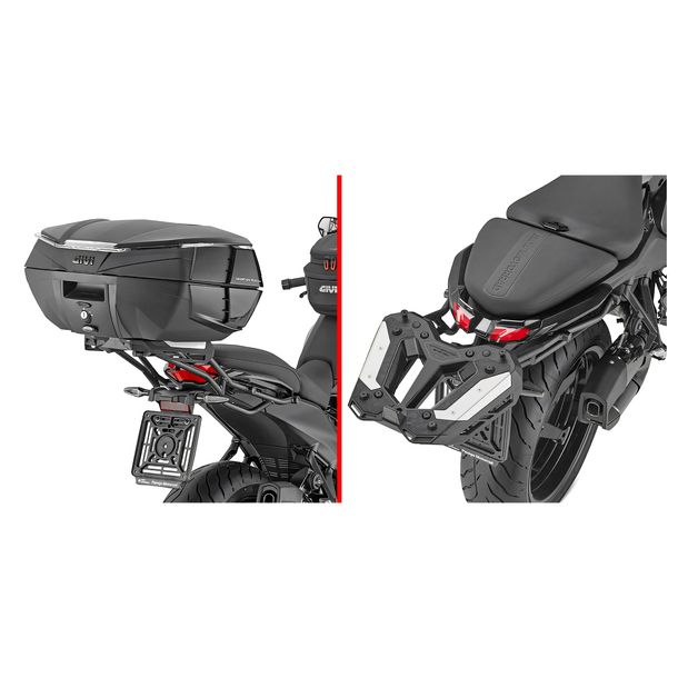 Nosič topcasu GiVi pro kufry Monokey® / Monolock®, max. nosnost 6 kg, bez základní desky pro BMW R 1300 RS r. v. 2025-2026, R 1300 R r. v. 2025-2026