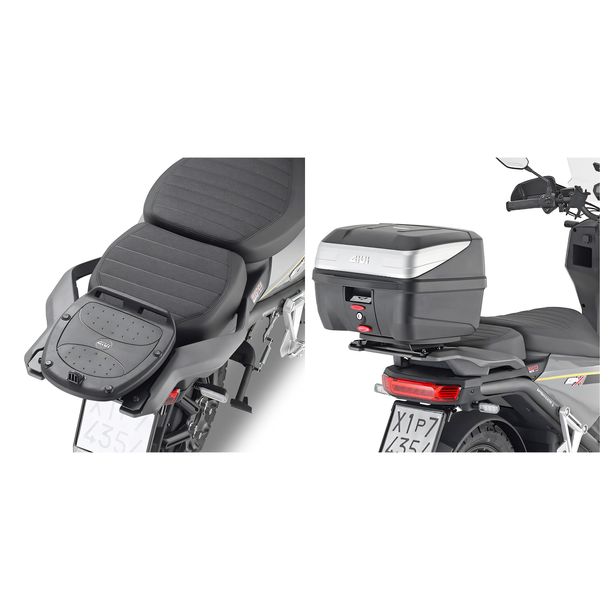 Topcase-Träger GiVi für Monokey® / Monolock® Koffer Max Zuladung 10 kg / 3 kg ohne Platte für Super Soco CPX Bj. 2021-2025