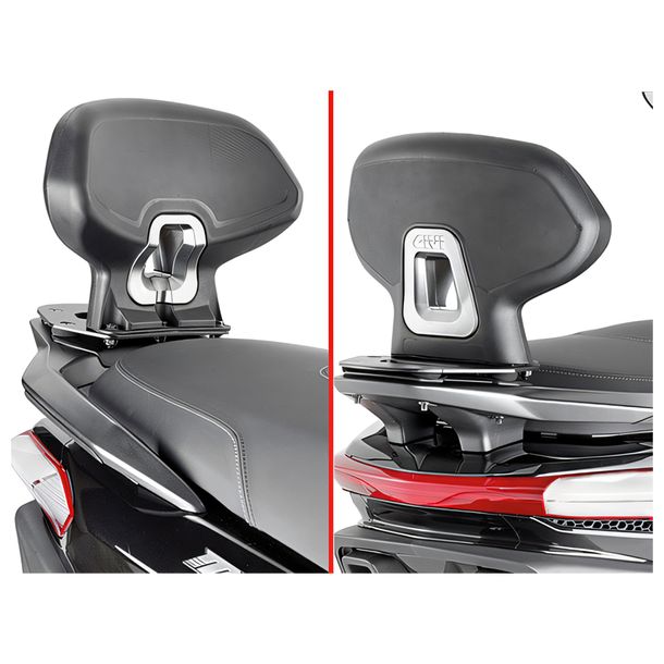 Opěrka GiVi opěrka pro spolujezdníka pro Piaggio MP3 HPE 400 / 400 Sport r. v. 2022-2026, MP3 530 Exclusive r. v. 2022-2026