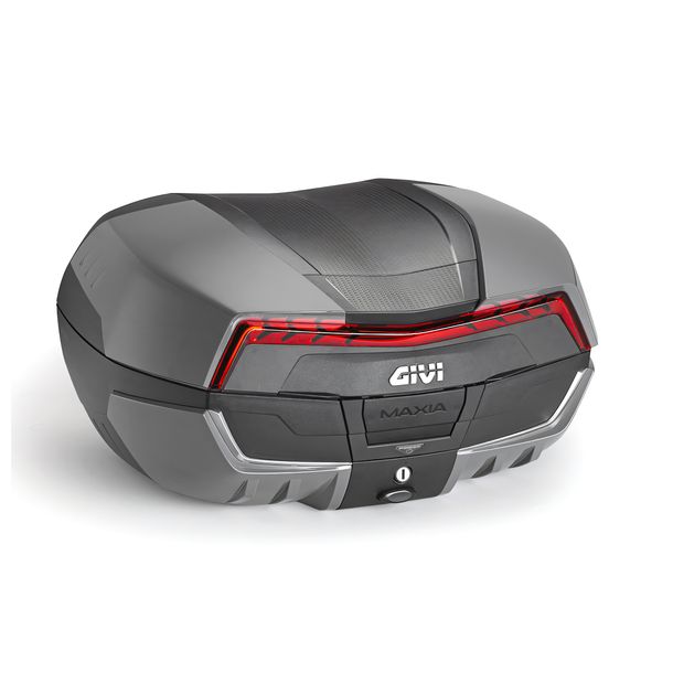 Topcase GiVi Maxia 5 V58 Monokey® schwarz mit roten Reflektoren 58 Liter 321x598x494mm Max Zuladung 10 kg