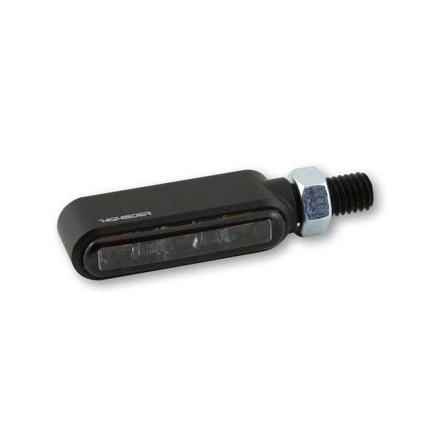 Blinker Highsider PRO Bronx LED mit Zulassung, Aluminium, getönt, vorne hinten, 2 Stück