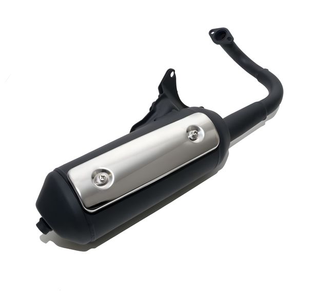 Auspuffanlage MXT Standard Auspuff mit Hitzeschild, chrom für Piaggio AC / LC