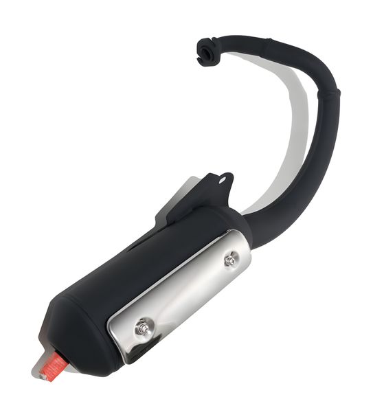 Auspuffanlage MXT Standard Auspuff mit Hitzeschild, chrom für Peugeot stehend