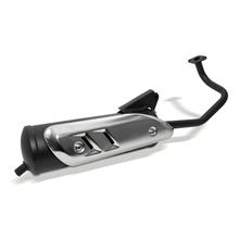 Sistema de Escape MXT Standard com Protetor Térmico, cromado para Scooters GY6 4 Tempos / Scooters Chineses