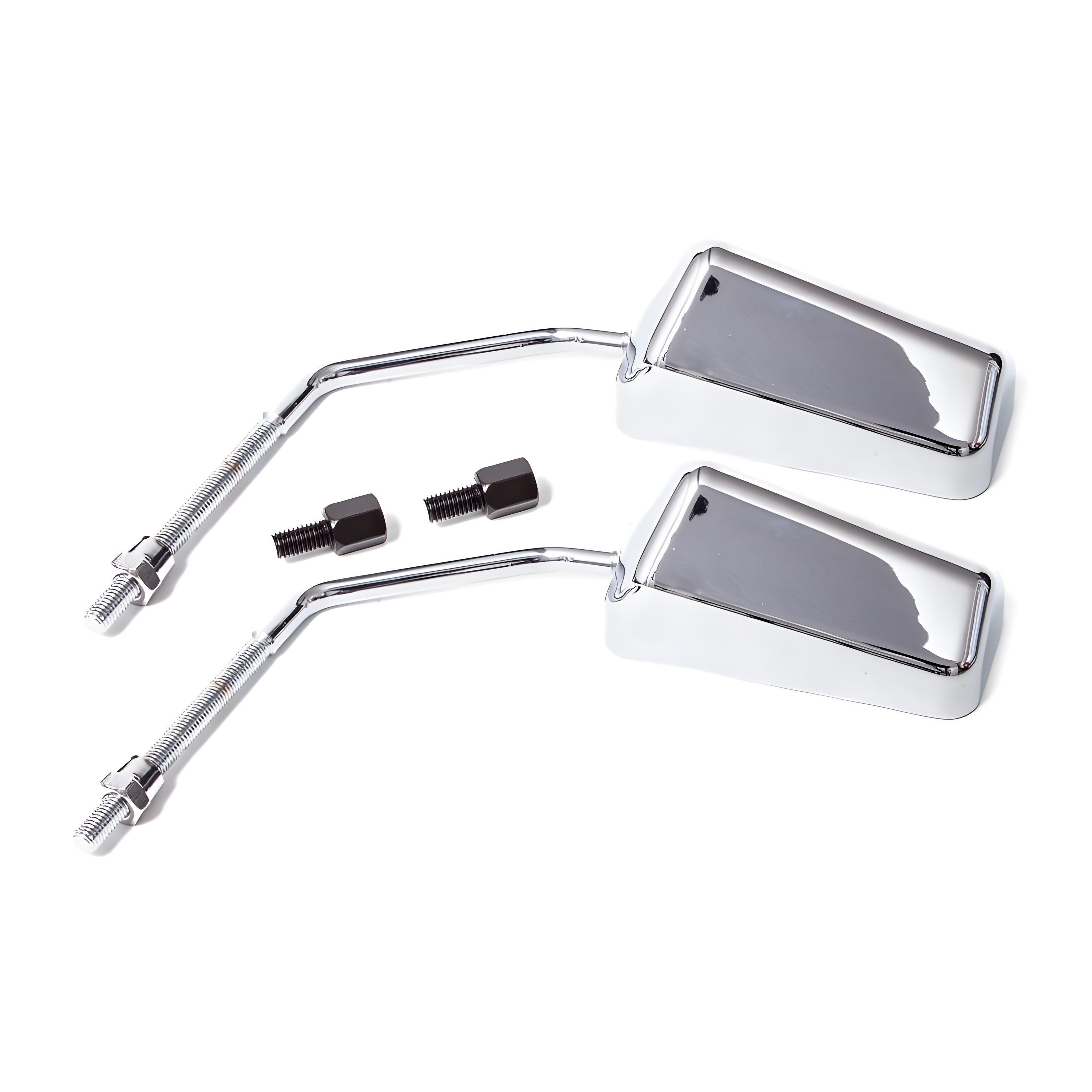 2x F1 Spiegel chrom für Sym 50 TNG Sym PGO Kreidler Motomojo Explorer Motofi