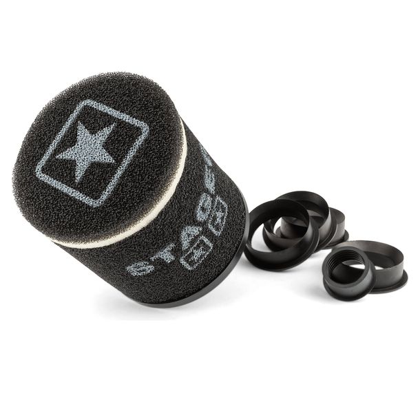 Závodní vzduchový filtr Stage6 Double-Layer KLEIN, AirBox černý, 28mm + 35mm + 42mm + 45mm + 49mm + 55mm přípojka