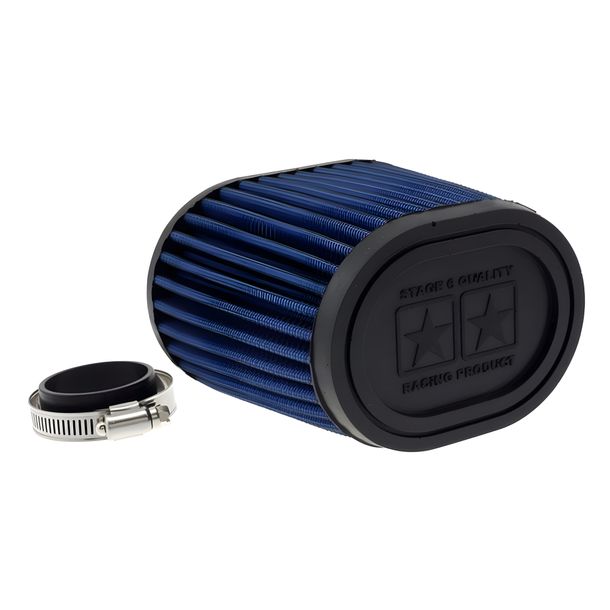 Filtr powietrza Stage6 Racing Drag Race, airbox niebieski, 44mm + 49mm połączenie