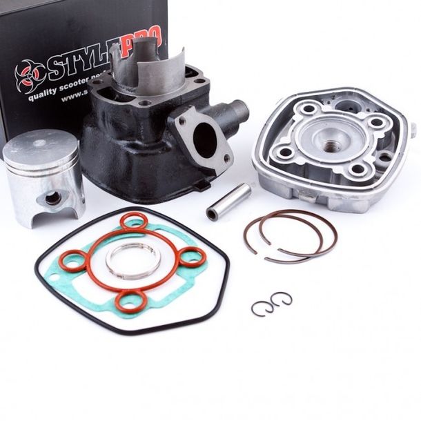Cylinder STYLEPRO STREETRACE 70cc, casting for Minarelli LC, incl. Cylinder head