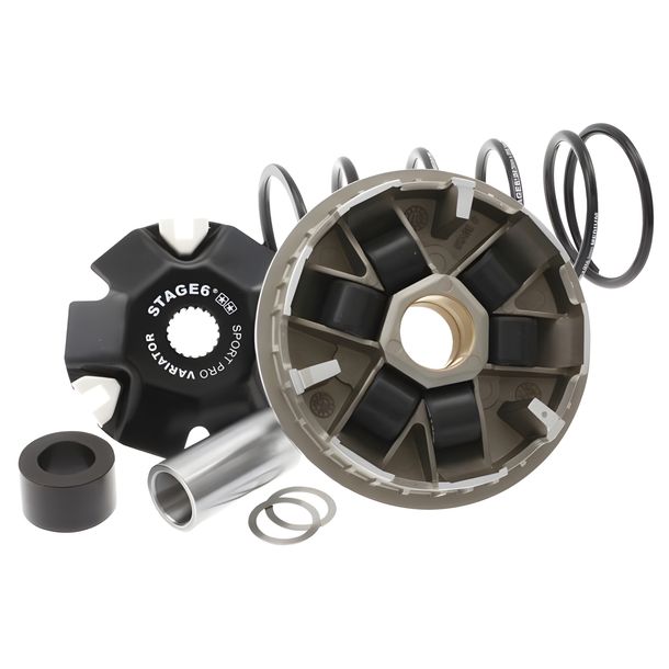 Variomatik Stage6 Sport PRO, inkl. Variorollen / Gegendruckfeder für Piaggio, Gegendruckfeder: medium, Gewichte: 16x13mm -