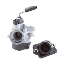 Kit carburateur MXT RACING 17,5mm avec collecteur d'admission et dispositif de starter électrique pour Piaggio