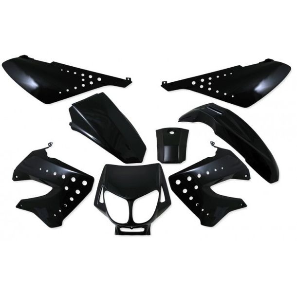 Trim set for Derbi Senda, SX50 RCR SMT, black metallic