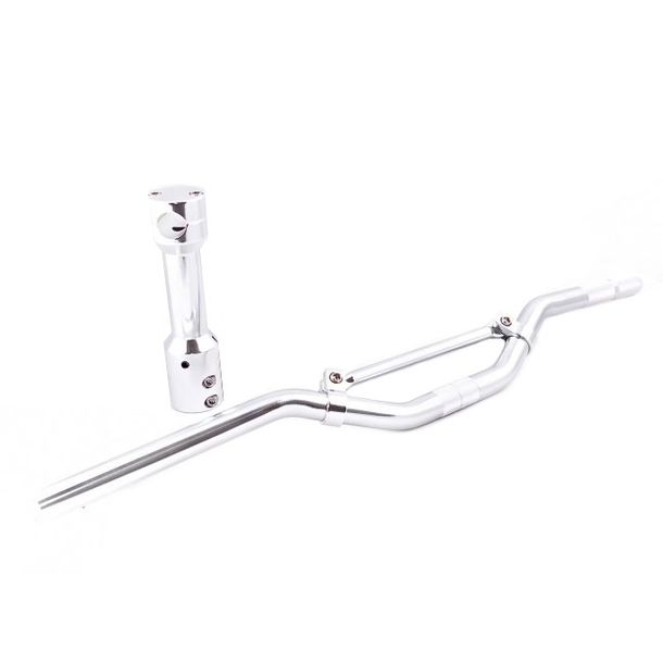Downhilllenker MXT Lenker mit Aufnahme, Chrom-Optik für Yamaha / MBK / Keeway / Generic