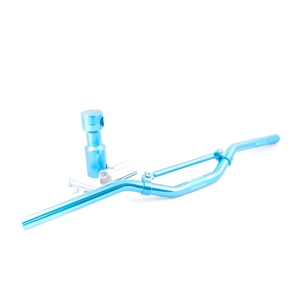 Downhilllenker MXT Lenker mit Aufnahme, blau-eloxiert für Peugeot Speedfight, Ludix