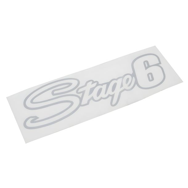 Aufkleber Stage6, geplottet, Stage6, 20x6cm, silber
