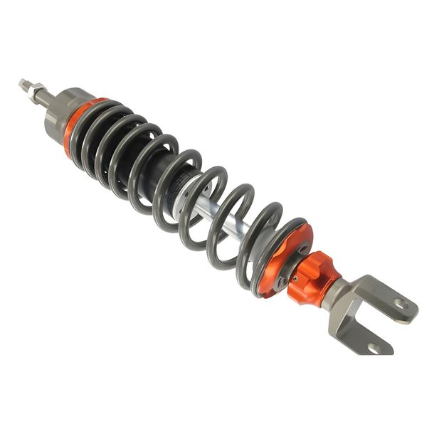 Ammortizzatore Stage6 R / T Replica per Piaggio ZIP I & II / Gilera Runner - anodizzato duro / nero / arancione, lunghezza: 310mm,
