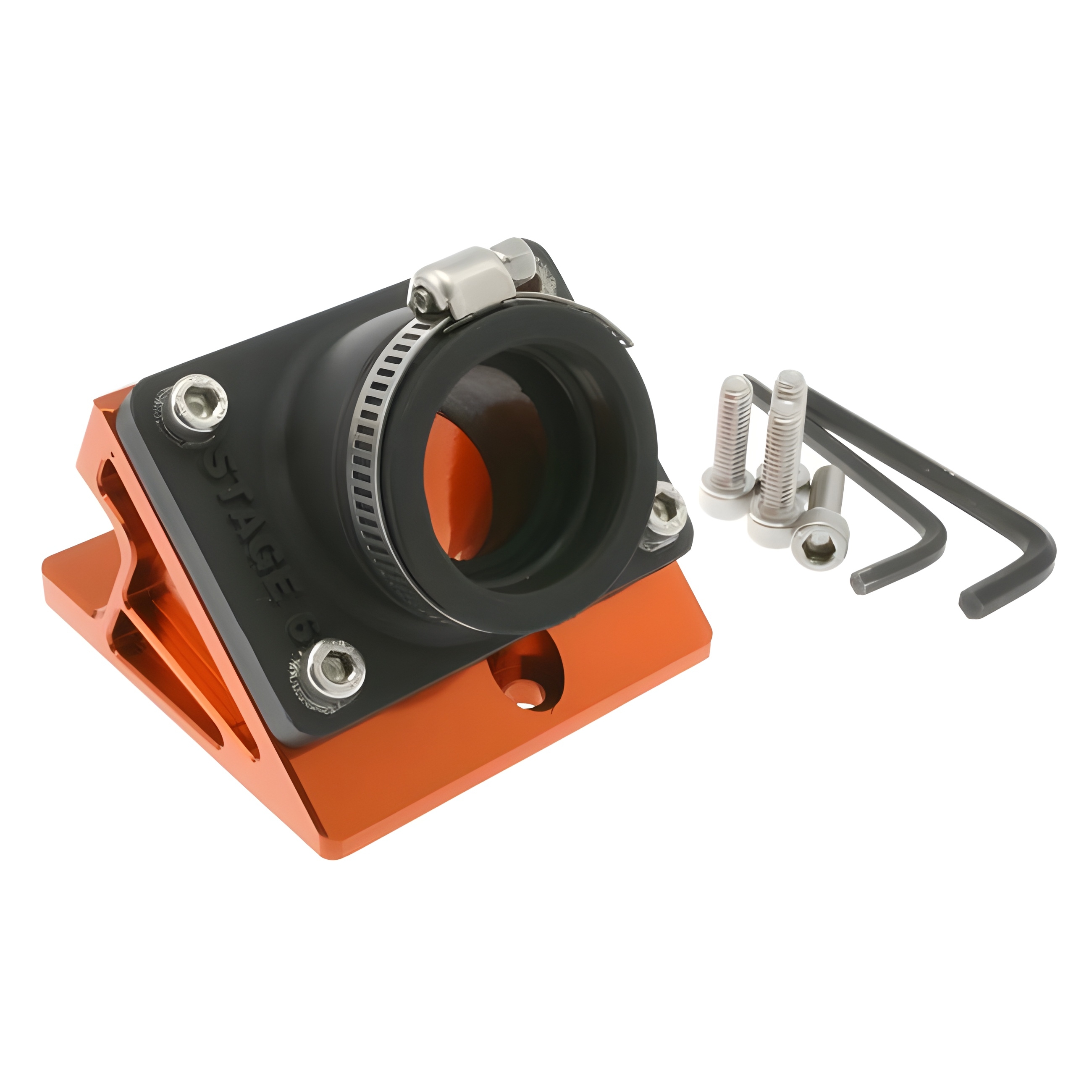 Ansaugstutzen & Spacer Stage6 R/T für Minarelli Einlass System - Bright Orange