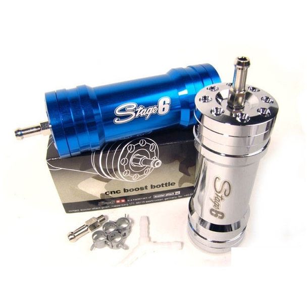 Boost Bottiglia Stage6, blu anodizzato, incl. Kit di montaggio