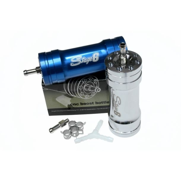 Boost Bottle Stage6, azul anodizado, incl. kit de montagem
