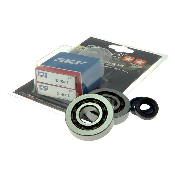 Kurbelwellenlager Stage6 HighQuality, inkl. HighQuality Wellendichtringen, Metall Käfig Peugeot (bis Bj.04 - nicht für EURO2 Moto