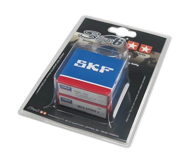 Kurbelwellenlager Stage6 HighQuality, inkl. HighQuality Wellendichtringen, Polymer Käfig Peugeot (ab Bj. 2004 - passend für EURO2 Motoren)