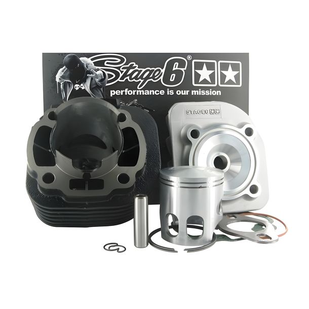 Zylinderkit Stage6 STREETRACE 70ccm, Guss, d=47mm für CPI AC (10mm Kolbenbolzen) / Euro 1