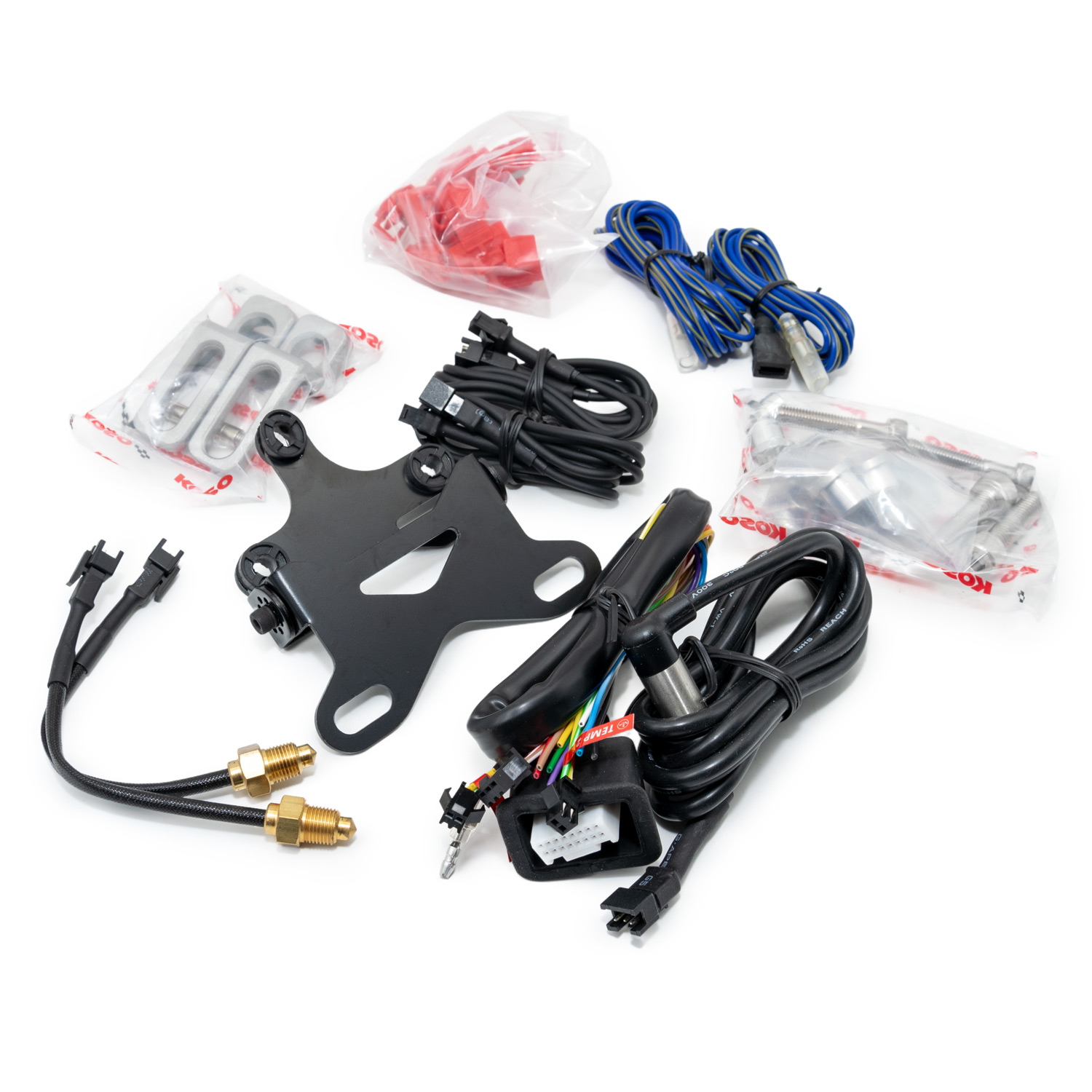 KOSO Digital Cockpit RX1N GP Style tachometer with ABE, white/blue