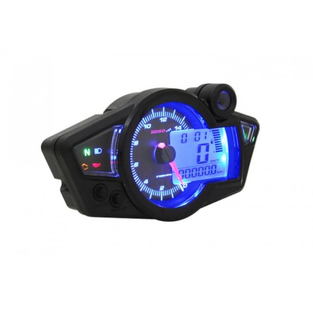 Tachometer KOSO Digital Cockpit RX1N GP Style blaues Display universal Motorrad – Bild 2
