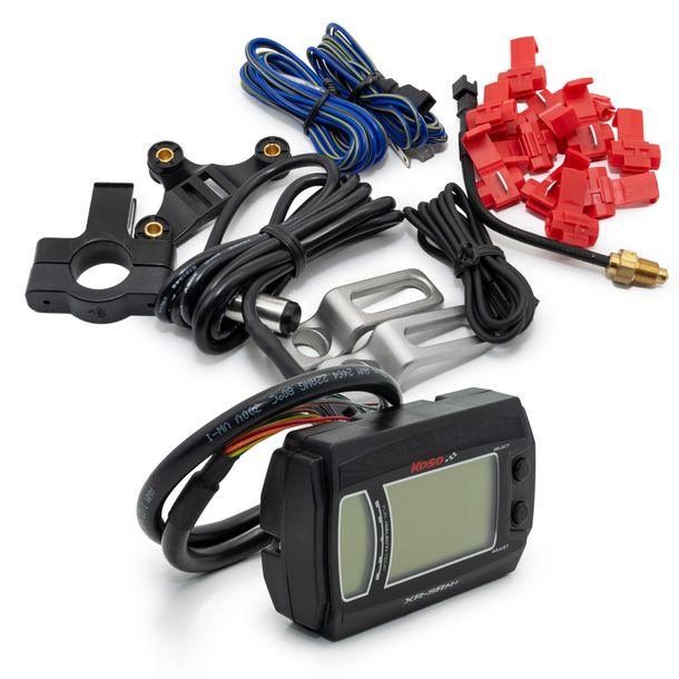 Tacho KOSO Digital Multimeter XR-SRN, universal, SPEED / RPM / TEMP / TRIP, blau beleuchtet, für 2T & 4T mit ABE für Baja Retro RT, Baotian BT49QT-6A4 Bj. 01 - 2010