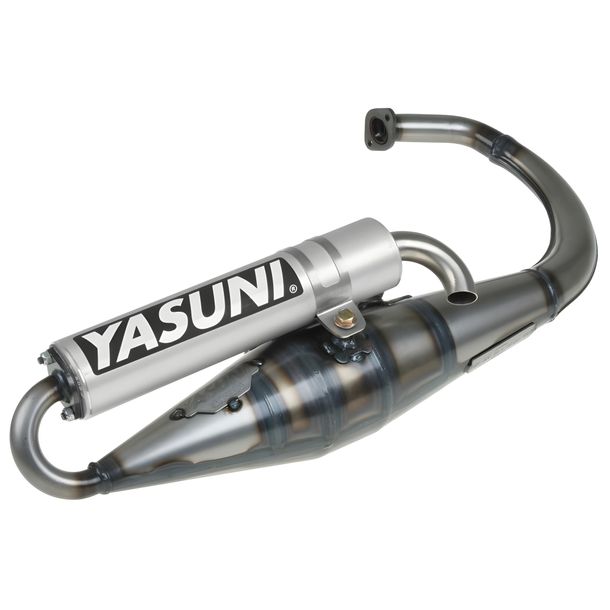 Auspuffanlage Yasuni Scooter Z mit Zulassung, Aluminium für Minarelli stehend, Yamaha BWS NG, MBK Booster Aprilia SR AC Rocket Bump Slider Stunt Spy Amico Spirit Itteco