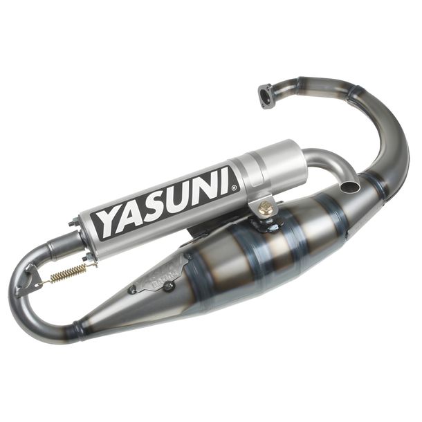 Auspuffanlage Yasuni Scooter R mit Zulassung, Aluminium für Minarelli stehend, Yamaha BWS NG, MBK Booster Aprilia SR AC Rocket Bump Slider Stunt Spy Amico Spirit Itteco