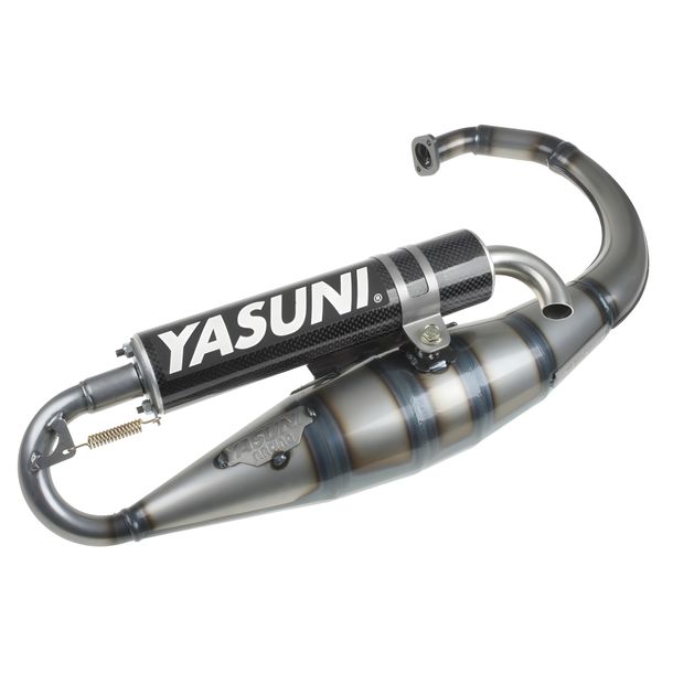 Auspuffanlage Yasuni Scooter R mit Zulassung, Carbon für Yamaha BWS NG, MBK Booster Aprilia SR AC Rocket Bump Slider Stunt Spy Amico Spirit Itteco Cool GL 50 ccm