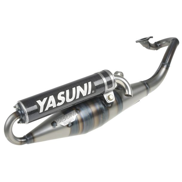 Auspuffanlage Yasuni Scooter Z mit Zulassung, Carbon für Minarelli liegend, Yamaha Aerox Cat, Aprilia SR Racing LC Malaguti F12 Phantom AC Neos MBK Nitro Jog RR WWW