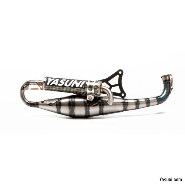 Auspuffanlage Yasuni Carrera 30 carbon aramid für Minarelli liegend, Yamaha Aerox Cat, Aprilia SR Racing LC Malaguti F12 Phantom AC Neos MBK Nitro Jog