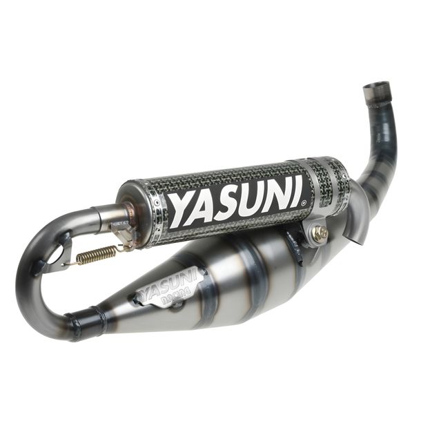 Impianto di scarico in carbonio aramidico Yasuni Carrera 30 per Minarelli sdraiato, Yamaha Aerox Cat, Aprilia SR Racing LC Malaguti F12 Phantom AC Neos MBK Nitro Jog