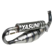 Yasuni Carrera 30 koolstofaramide uitlaatsysteem voor Minarelli liggend, Yamaha Aerox Cat, Aprilia SR Racing LC Malaguti F12 Phantom AC Neos MBK Nitro Jog
