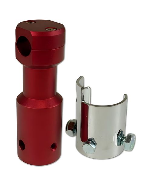 Handlebar clamp STR8 for Peugeot Speedfight / Trekker / Vivacity, red matt