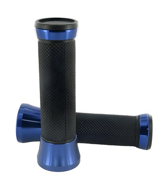 Lenkergriffe STR8 CNC, schwarz / blau