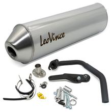 Auspuffanlage komplett LeoVince LEOVINCE mit Zulassung, Edelstahl für Kymco Agility R10 4-Takt 50 2007 - 2012 / R16 / City R16 2010 - 2012 / Dink 2 / Yager GR / Baotian 139QMB / Qingqi QT / Rook Travel City / Victory / Victory