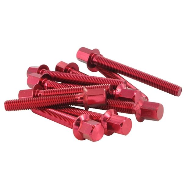 Motor cover screw set STR8 New-Style for Peugeot, red