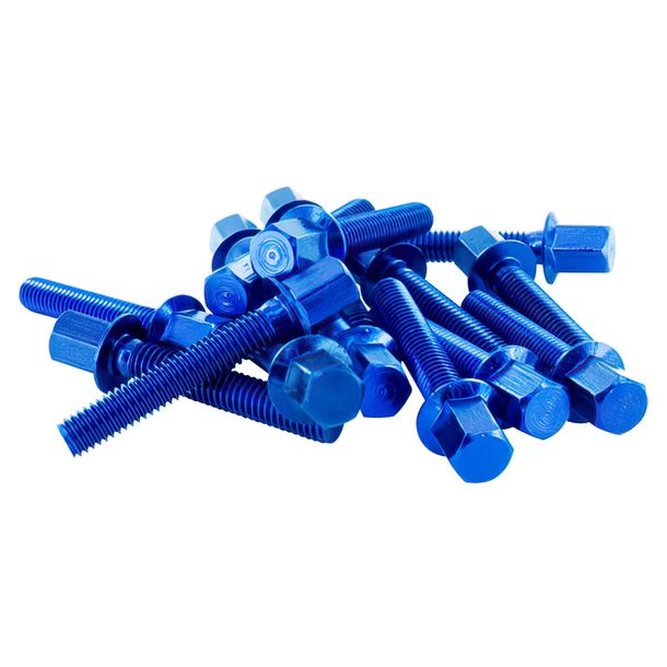 Jeu de vis pour couvercle de moteur STR8 de nouveau style pour Piaggio, bleu