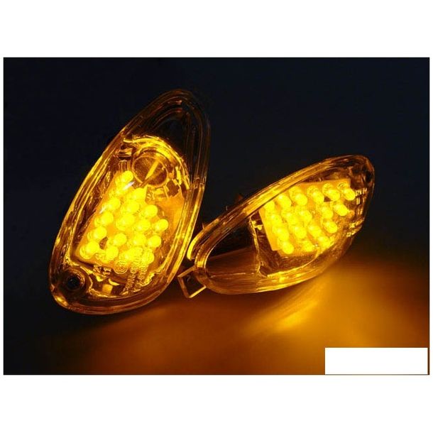 Blinker STR8 LED für Gilera Runner (bis Bj. 2003), weiß , vorne, mit Prüfzeichen